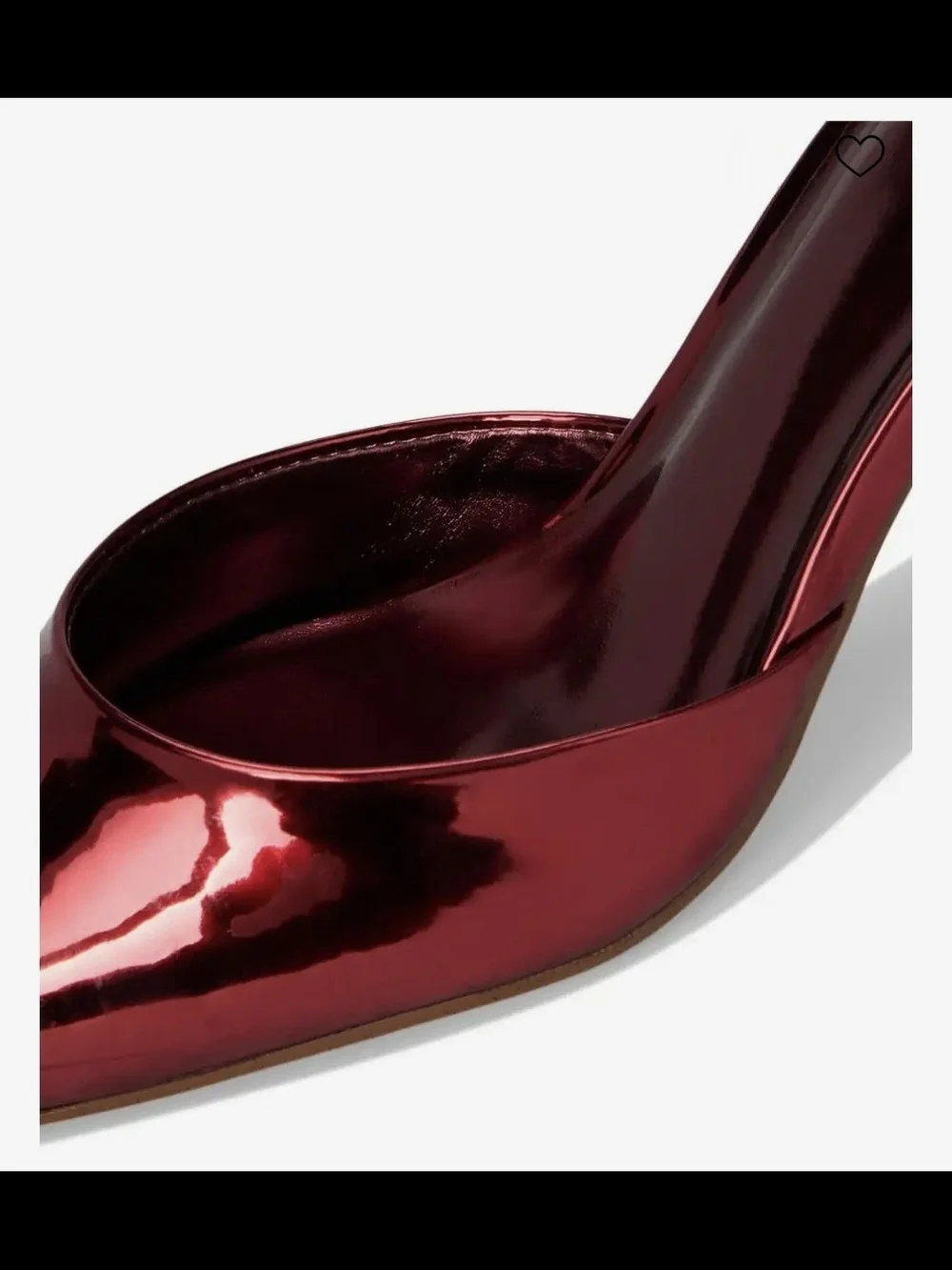 ALDO Metallic Burgundy Pointed Block Heel Ankle-Strap Pumps #1276